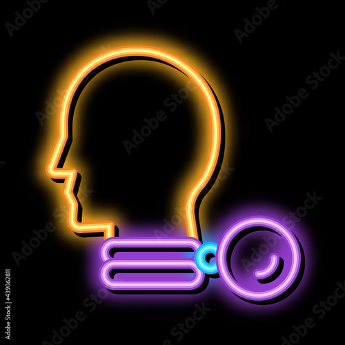 bronchial asthma chronic disease neon light sign vector. Glowing bright icon bronchial asthma chronic disease sign. transparent symbol illustration