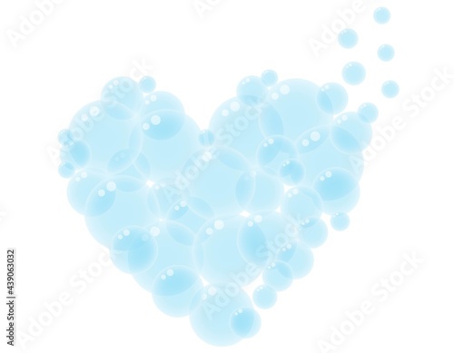 ハート01_16（ハート型になったシャボン・泡のイメージ）