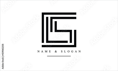 SC, CS, S, C abstract letters logo monogram