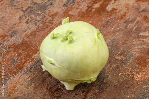 Vegan cuisine - raw kohlrabi cabbage photo