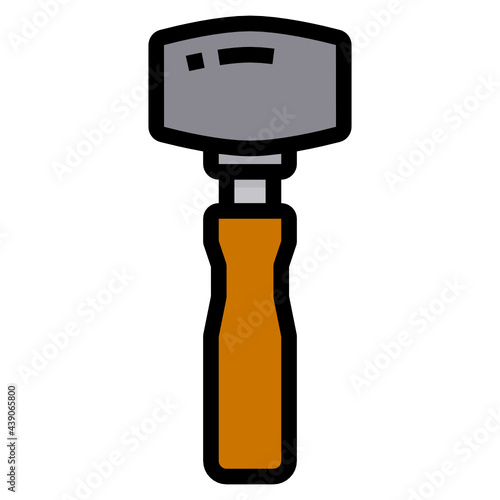 Mallet line icon