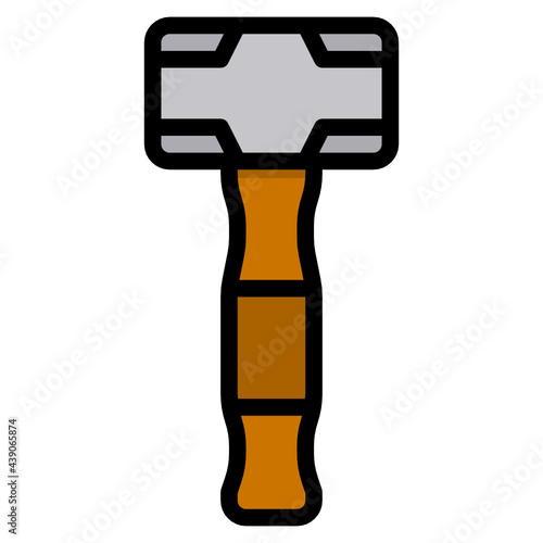 Sledgehammer line icon