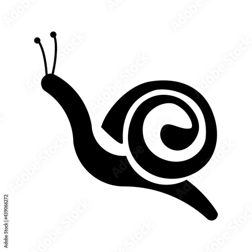 snail vector illustration. black and white. good for logos, icons, and symbols