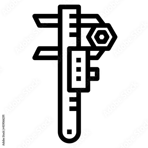 Caliper line icon