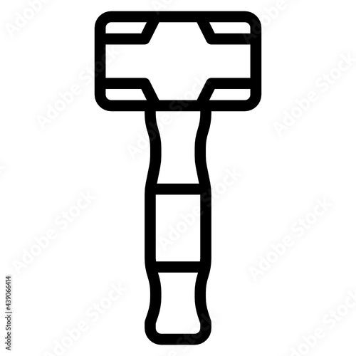 Sledgehammer line icon