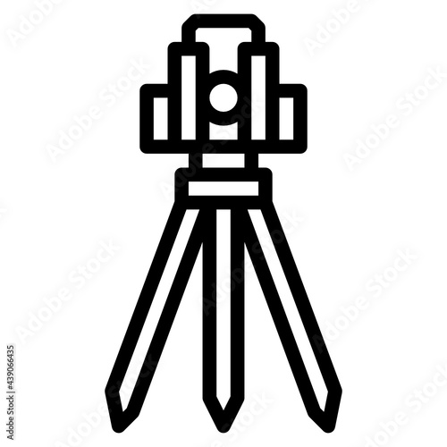 Theodolite line icon