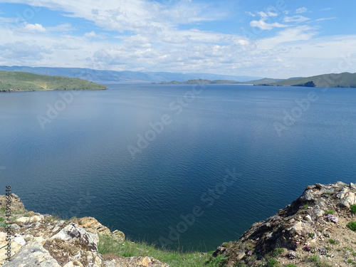 Peaceful view of Lake Baikal on a summer day