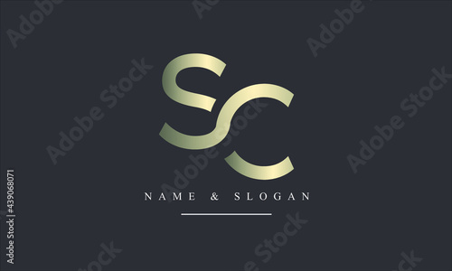 SC, CS, S, C abstract letters logo monogram