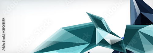 Vector 3d triangles and pyramids abstract background for business or technology presentations, internet posters or web brochure covers