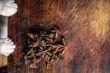 spices on wood