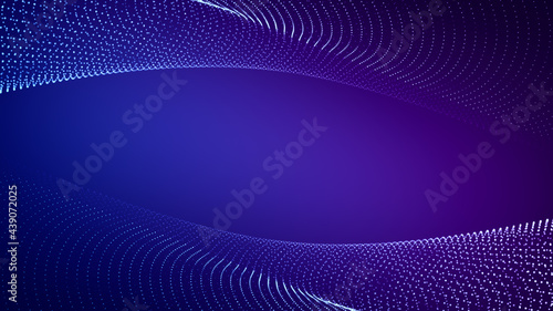 Abstract background Particles purple and blue. Big data fluid concept.