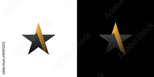 Cool and modern one star logo