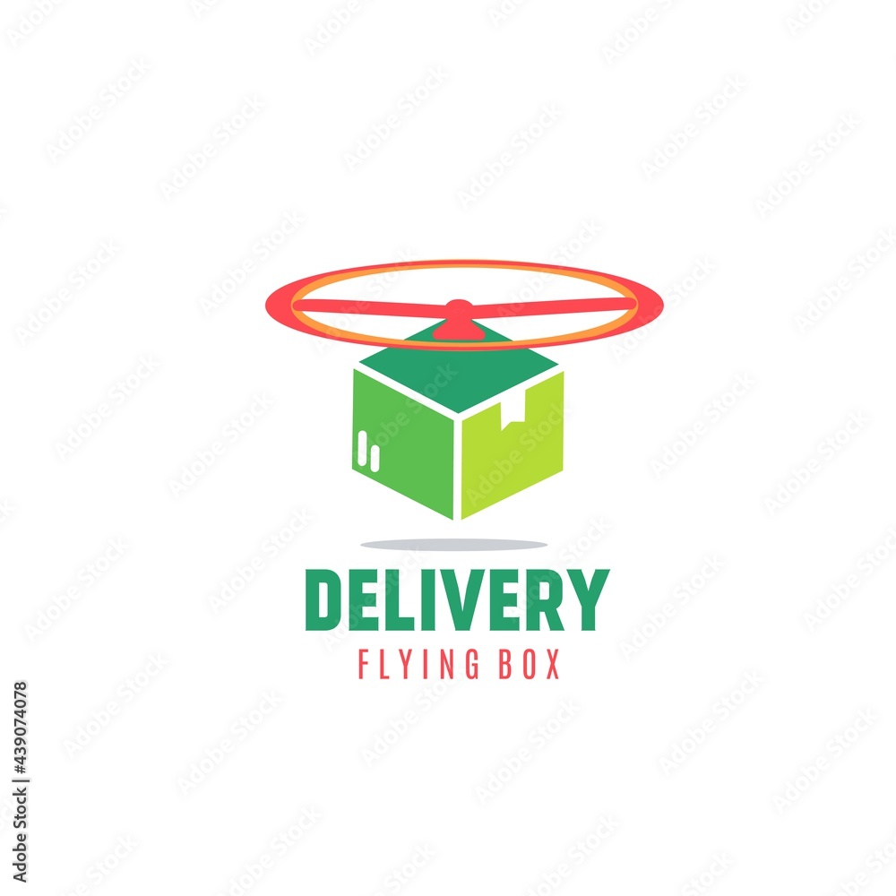 Flying package logo. Modern technology shipping method without courier. Safe contactless delivery to home to prevent the spread of the corona virus. Stay home, quarantine, Covid-19 prevention concept. Flying package logo. Modern technology shipping method without courier. Safe contactless delivery to home to prevent the spread of the corona virus. Stay home, quarantine, Covid-19 prevention concept.