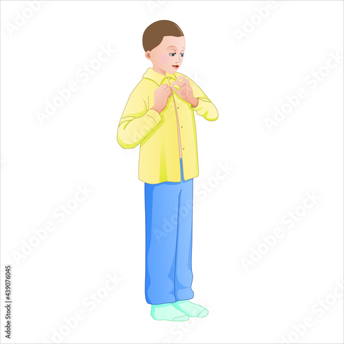 a child is wearing a t shirt