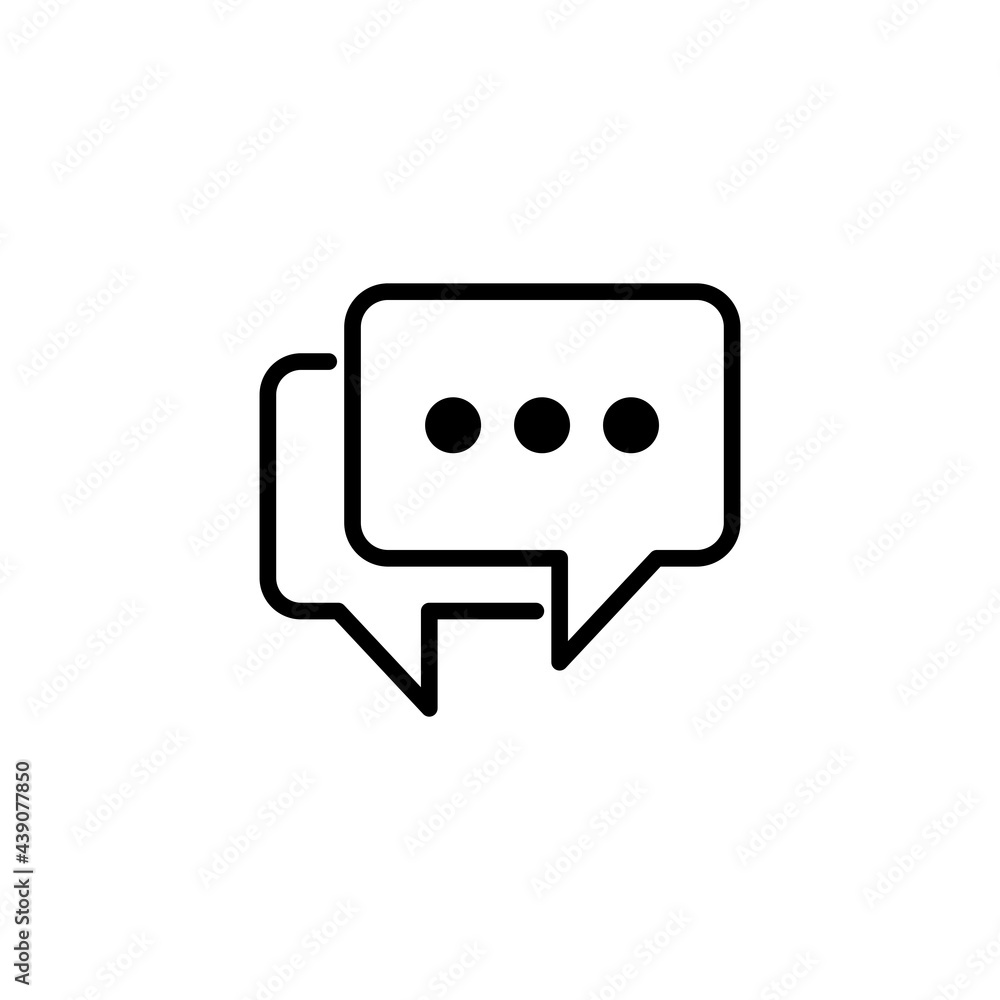 Chat Message Icon line Design Vector Chat Message Icon line Design Vector