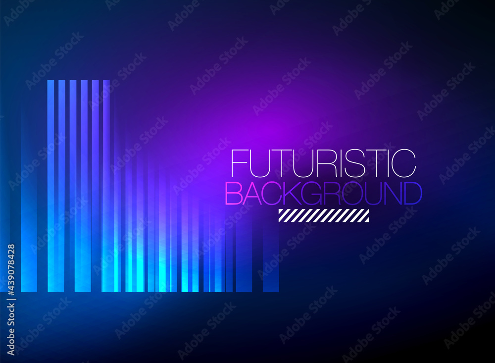 Bright neon color techno abstract background, shiny glowing neon lines in the dark background Bright neon color techno abstract background, shiny glowing neon lines in the dark background