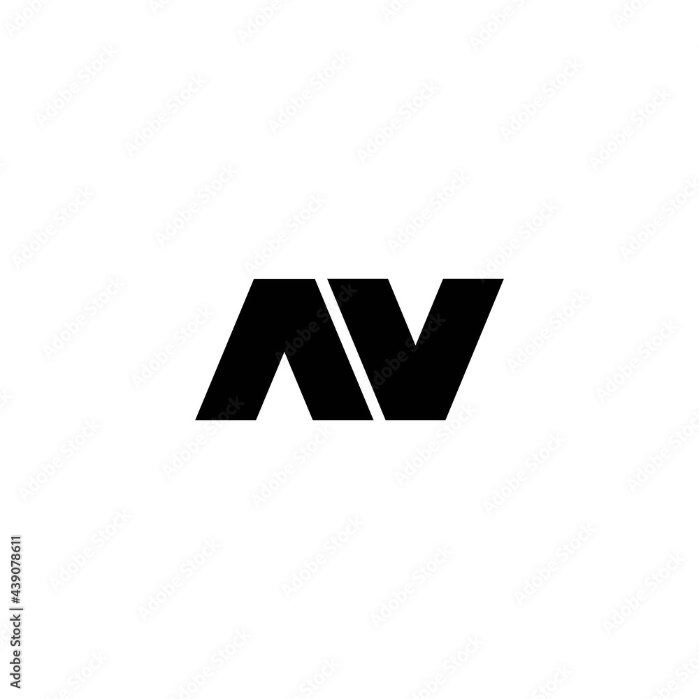 simple and modern initial AV logo simple and modern initial AV logo