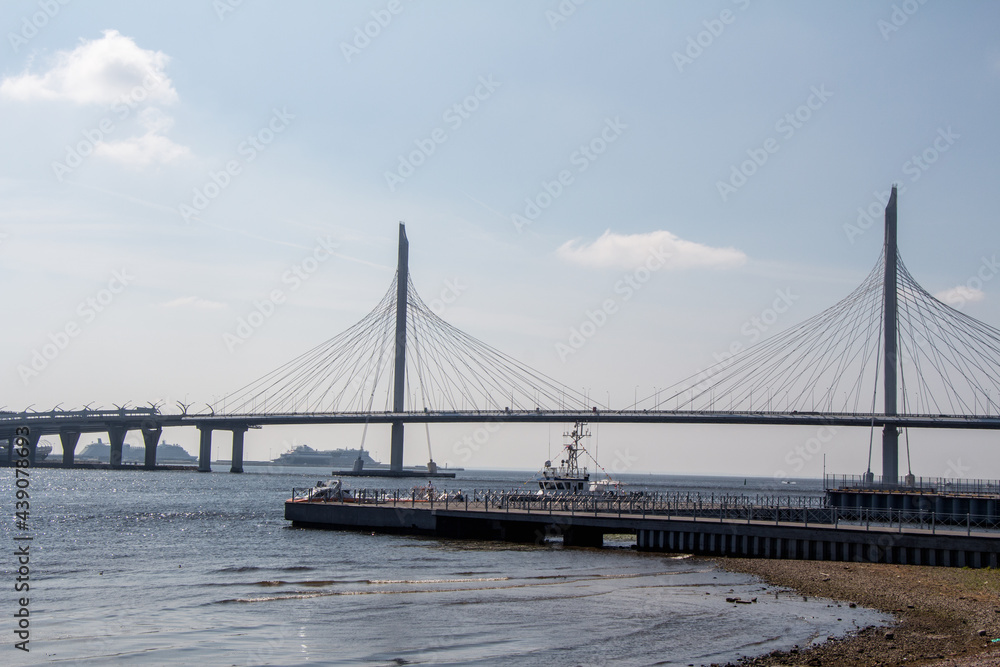 
Cable-stayed bridge in Saint Petersburg