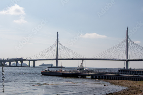  Cable-stayed bridge in Saint Petersburg