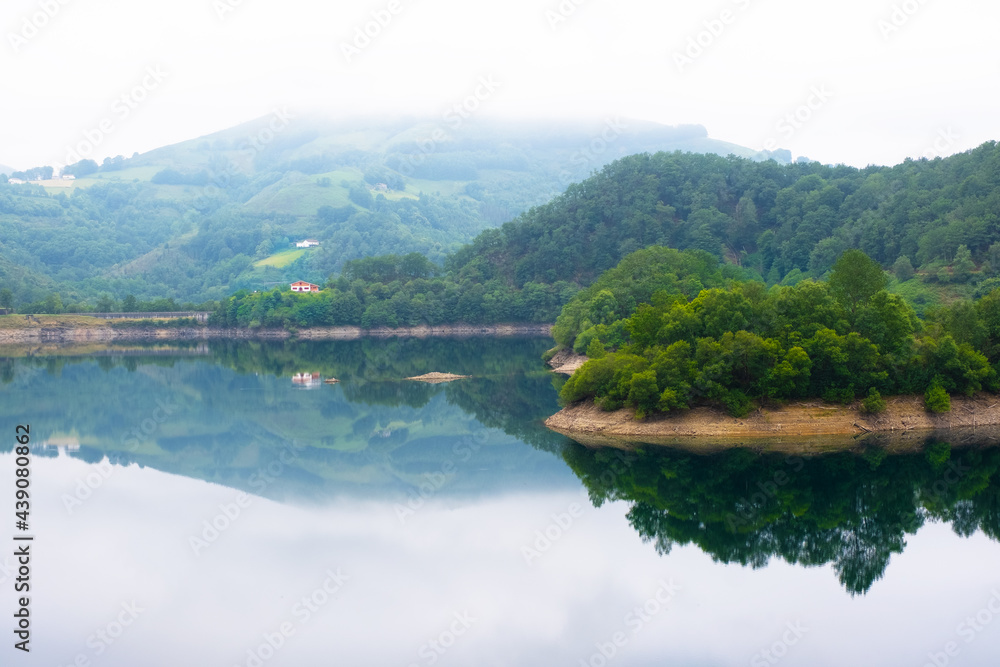 Anarbe reservoir located between Gipuzkoa and Navarra, Euskadi