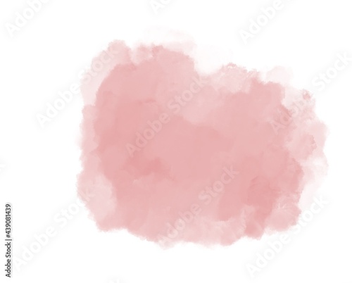 Fotografie Red watercolor stain with wash. Watercolor texture