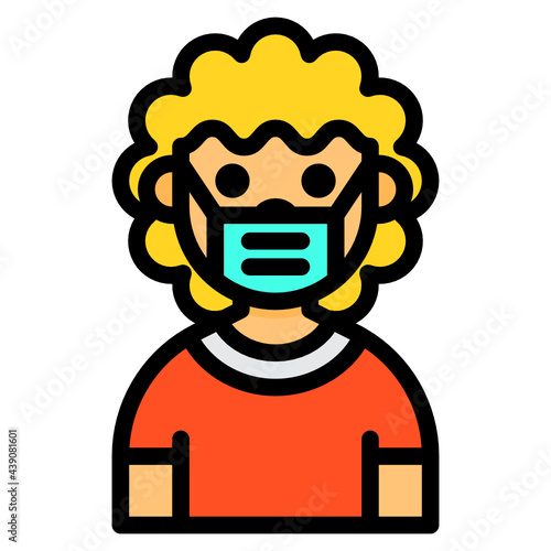 Boy line icon
