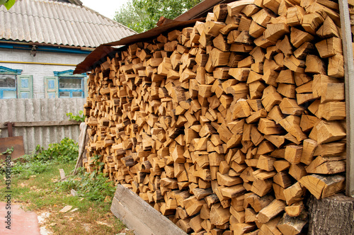 chopped oak firewood