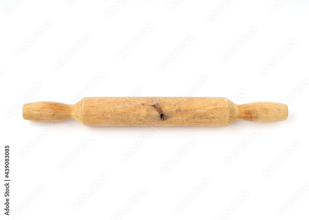 Wooden rolling pin isolated on white background. Wooden rolling pin isolated on white background.