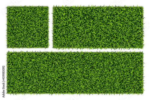 Fake Green Grass or Astroturf Square Background Isolated