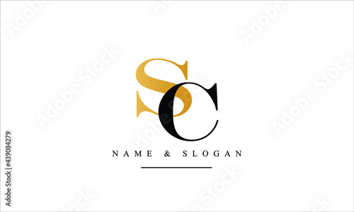 SC, CS, S, C abstract letters logo monogram