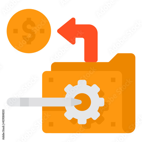 File management flat icon