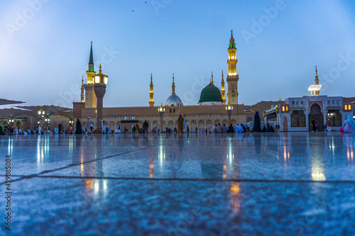 Prophet Muhammed's Mosque Masjid al Nabawi at Madinah Saudi Arabia photo