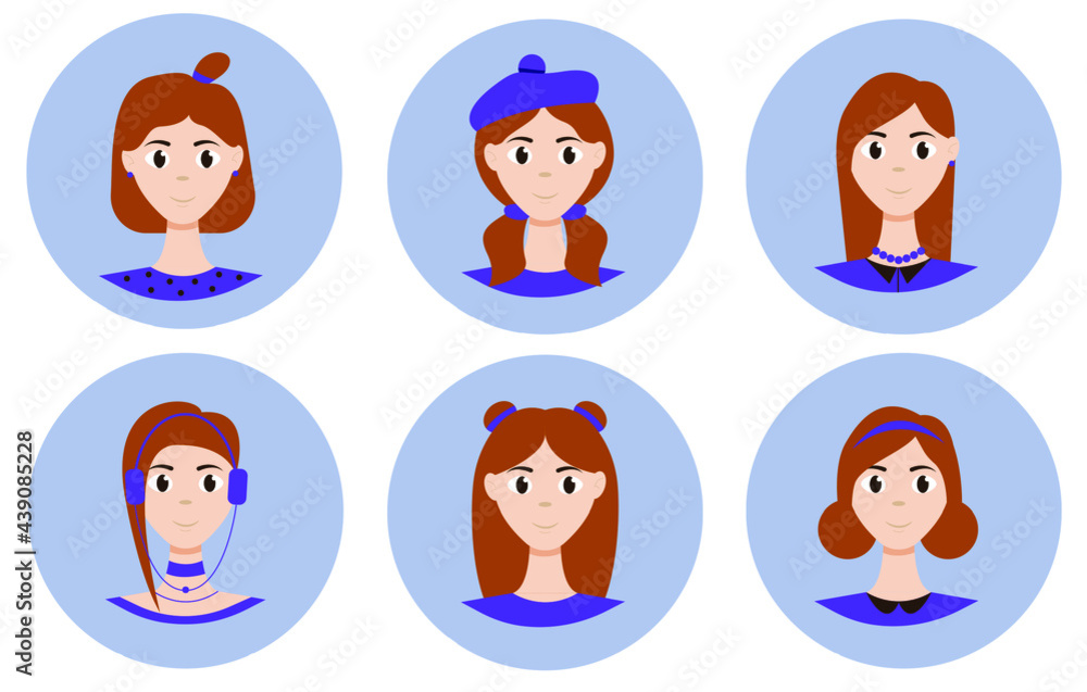 a picture of a girl with different accessories and hairstyles a picture of a girl with different accessories and hairstyles