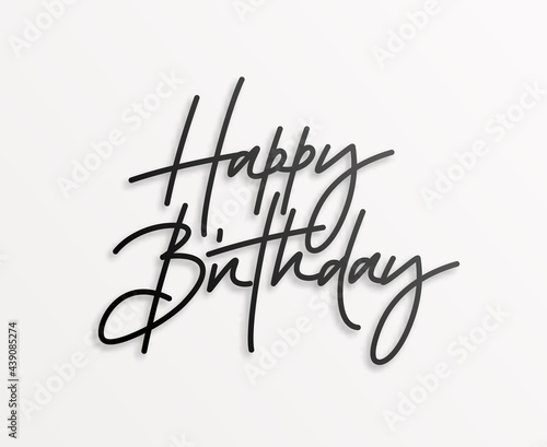 Canvas Print Happy birthday lettering