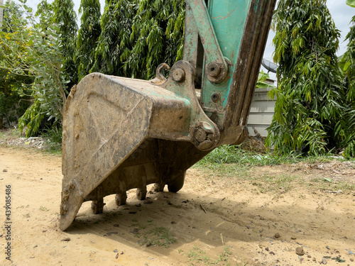 bulldozer at work site.