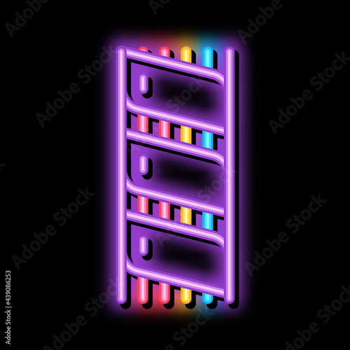 optical fiber insulation neon light sign vector. Glowing bright icon optical fiber insulation sign. transparent symbol illustration