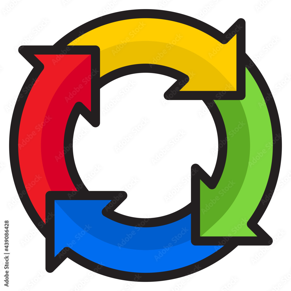 arrow color line style icon