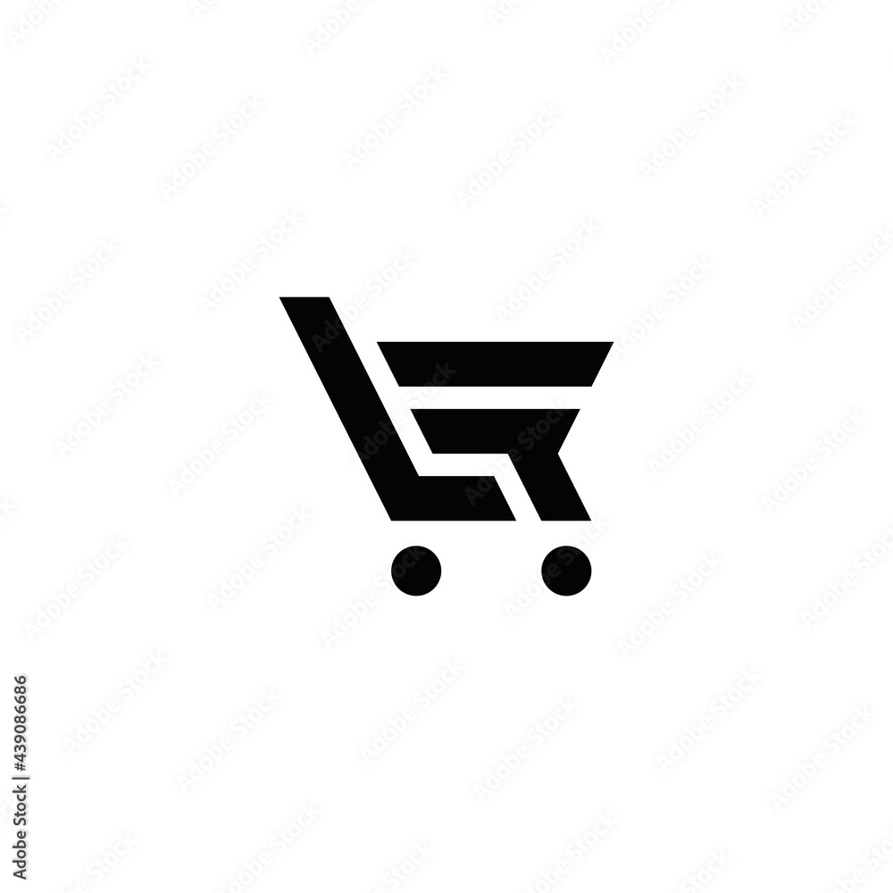 l r lr rl initial trolley logo design vector template l r lr rl initial trolley logo design vector template