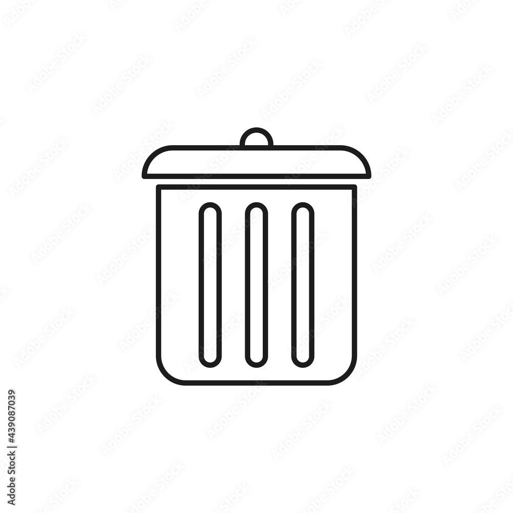 Trash Bin Icon. Vector illustration for graphic design, Web, UI, app. Trash Bin Icon. Vector illustration for graphic design, Web, UI, app.