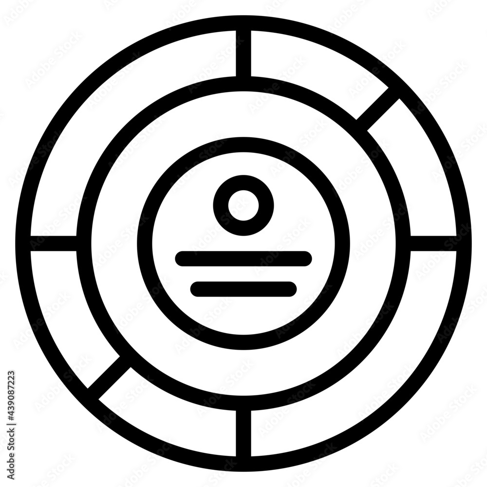 pie chart outline style icon Stock Vector | Adobe Stock