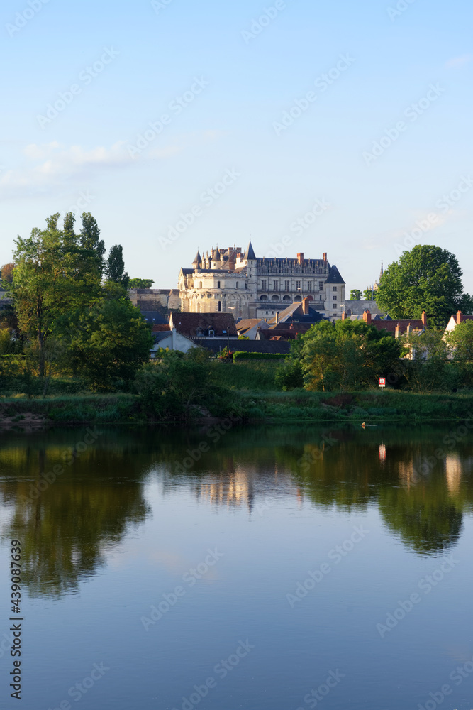 Amboise city and Loire river