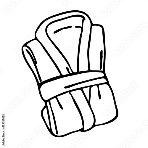 bathrobe, folded, bathroom or bedroom robe, hand-drawn doodle, i