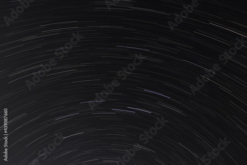 Semi circular star trail over north star