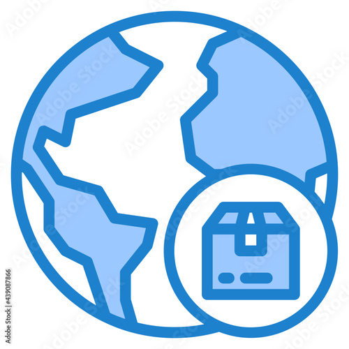 delivery blue style icon