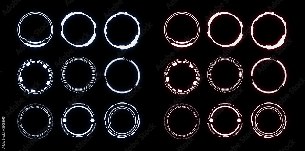 Set of Sci-Fi User Interface Elements.futuristic technology frames interface hud element design for ui games. web and app. Set of Sci-Fi User Interface Elements.futuristic technology frames interface hud element design for ui games. web and app.