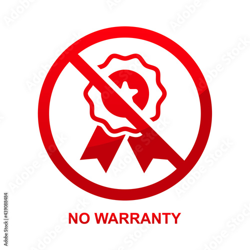 No warranty isolated on white background vector illustration.