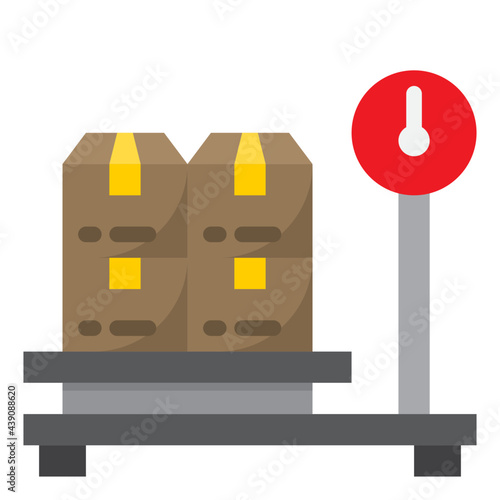 weigh flat style icon