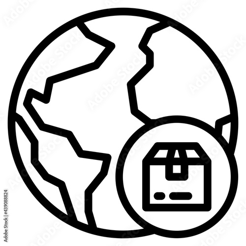 delivery outline style icon