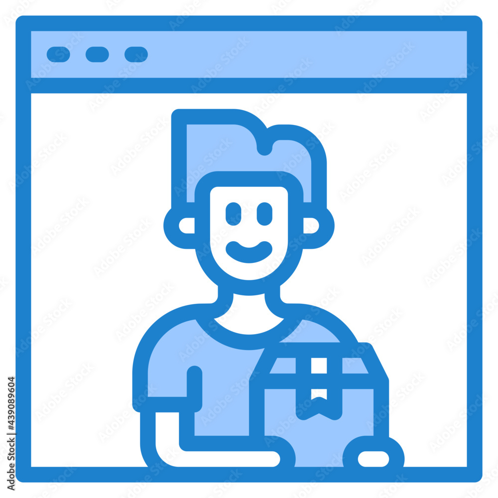 delivery blue style icon