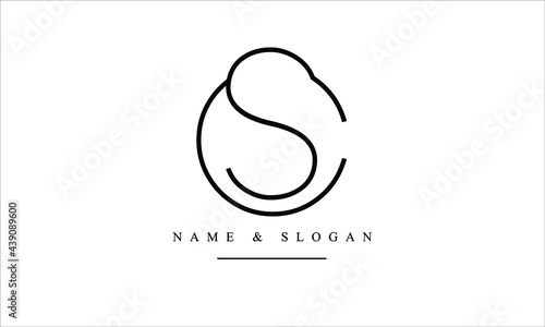 SC, CS, S, C abstract letters logo monogram